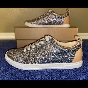 UGG Karine Chunky Glitter Sneakers, Size 9W